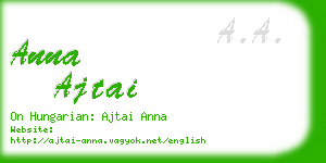 anna ajtai business card